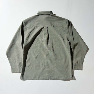 90's PERRY ELLIS ハウンドトゥース レーヨン L/Sシャツ