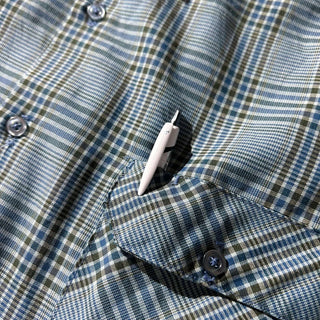 80's BIG MAC チェック ポリ L/Sシャツ