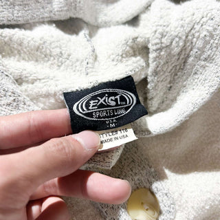 00's "made in USA" Exist ヘンリーネック 異素材 スウェット パーカ
