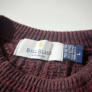 90's "made in USA" BILL BLASS メランジ コットンニットセーター