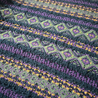 80's WOODSTOCK by bernard 総柄 コットンニットセーター