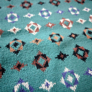 80's "made in USA" Tricots St.Raphael 総柄 コットンニットセーター