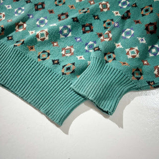 80's "made in USA" Tricots St.Raphael 総柄 コットンニットセーター