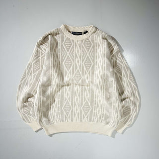 90's～ CAPE ISLE KNITTERS 総柄 コットンニットセーター