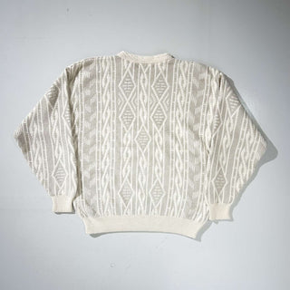 90's～ CAPE ISLE KNITTERS 総柄 コットンニットセーター