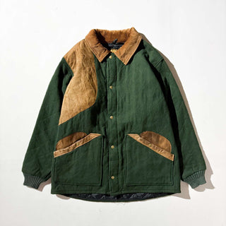 80's "made in USA" Woolrich レザー切替 シューティング ジャケット