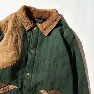 80's "made in USA" Woolrich レザー切替 シューティング ジャケット