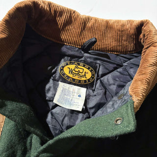 80's "made in USA" Woolrich レザー切替 シューティング ジャケット