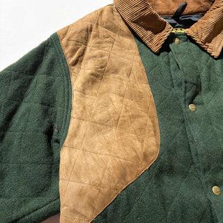 80's "made in USA" Woolrich レザー切替 シューティング ジャケット
