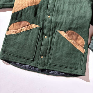 80's "made in USA" Woolrich レザー切替 シューティング ジャケット
