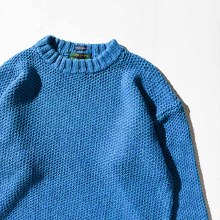 90's～ ALEXANDER JULIAN メランジ コットン ニット セーター(ブルー×サックス)