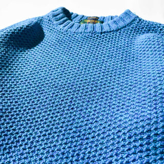 90's～ ALEXANDER JULIAN メランジ コットン ニット セーター(ブルー×サックス)