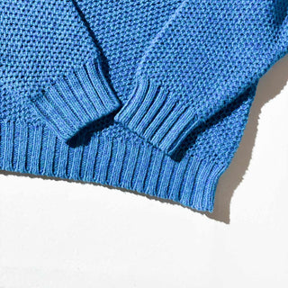 90's～ ALEXANDER JULIAN メランジ コットン ニット セーター(ブルー×サックス)