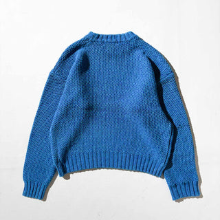 90's～ ALEXANDER JULIAN メランジ コットン ニット セーター(ブルー×サックス)