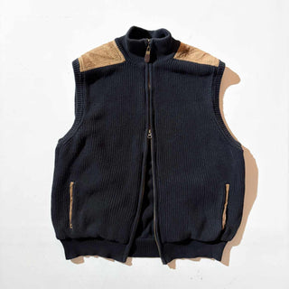 00's ORVIS フェイクスエード ショルダー ニット ベスト