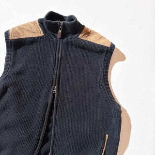 00's ORVIS フェイクスエード ショルダー ニット ベスト
