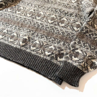 90's～ "made in USA" Eddie Bauer ノルディック柄 ウール ニットセーター