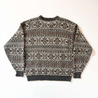 90's～ "made in USA" Eddie Bauer ノルディック柄 ウール ニットセーター
