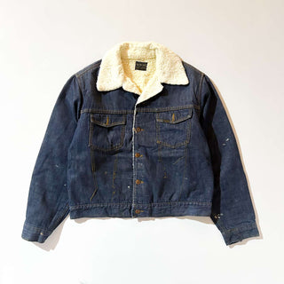 70's ROEBUCKS バッドダイ デニム ボアジャケット