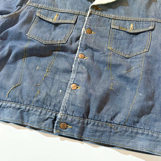 70's ROEBUCKS バッドダイ デニム ボアジャケット
