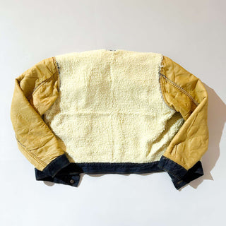 70's ROEBUCKS バッドダイ デニム ボアジャケット
