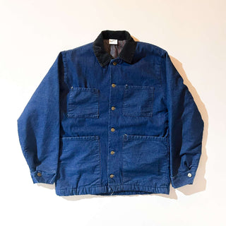 70's Sportswear 襟コーデュロイ切替 デニム カバーオール ジャケット