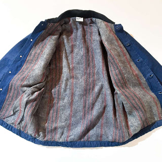 70's Sportswear 襟コーデュロイ切替 デニム カバーオール ジャケット