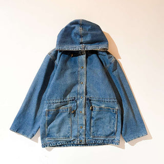90's CURRENT SEEN リバーシブル チェック×デニム フーディー ジャケット