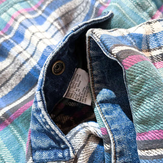 90's CURRENT SEEN リバーシブル チェック×デニム フーディー ジャケット