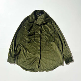 00's ONE STEP UP ストライプ ベロア L/S シャツ