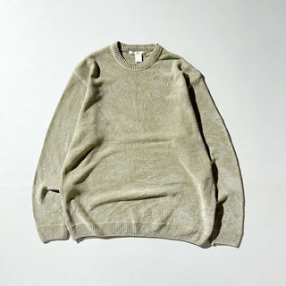 90's PERRY ELLIS ベロア モールニット セーター
