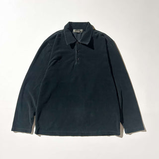 90's BANANA REPUBLIC コットンベロア L/S ポロシャツ