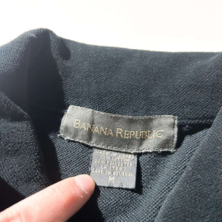 90's BANANA REPUBLIC コットンベロア L/S ポロシャツ