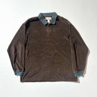 00's RIVER TRADER 針抜き コットンベロア L/S ポロシャツ