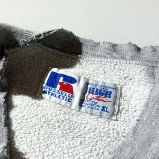 90's "made in USA" RUSSELL HIGH COTTON ボロ ペイント スウェットシャツ