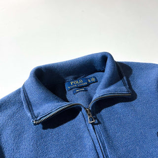 Ralph Lauren リブライン ハーフジップ コットンニット セーター