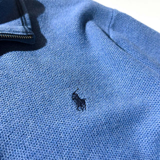 Ralph Lauren リブライン ハーフジップ コットンニット セーター