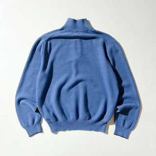 Ralph Lauren リブライン ハーフジップ コットンニット セーター