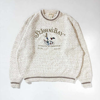 90's "MADE IN USA" ST JOHN'S BAY エンブロイデリー ニット セーター