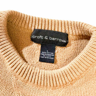 00's croft & barrow 前Vガゼット コットン ニット セーター