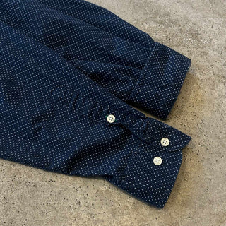 90's TOMMY HILFIGER レギュラーカラー ドット柄 L/Sシャツ