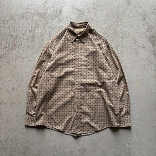 00's NATURAL ISSUE コットン 総柄 プリント L/S シャツ
