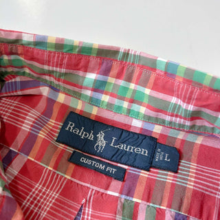 Ralph Lauren "CUSTOM FIT" ボタンダウン チェック L/Sシャツ