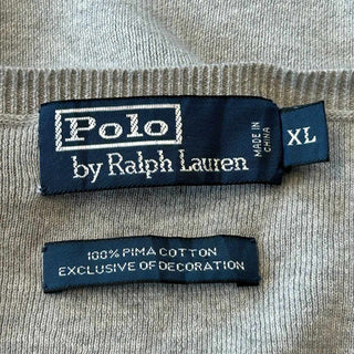 90's〜 Ralph Lauren ピマコットン Vネック ニット セーター