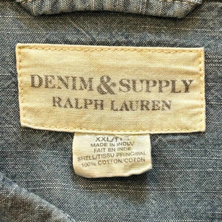 DENIM & SUPLY Ralph Lauren レギュラーカラー 星条旗 ウエスタン シャンブレー L/Sシャツ