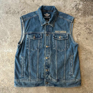 00's Harley-Davidson 刺繍 デニム ベスト