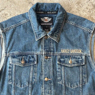 00's Harley-Davidson 刺繍 デニム ベスト