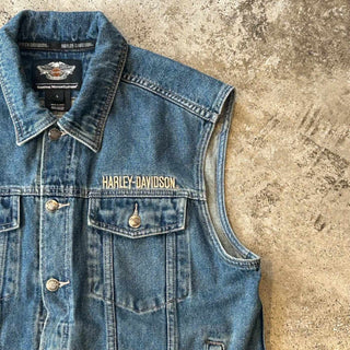 00's Harley-Davidson 刺繍 デニム ベスト
