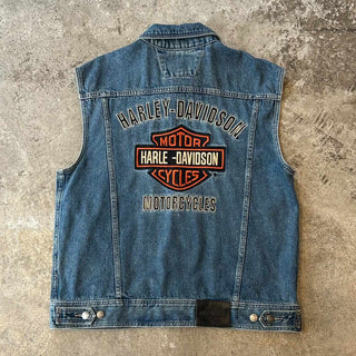 00's Harley-Davidson 刺繍 デニム ベスト