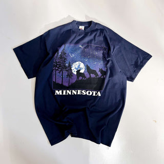90's "made in USA" Fruit of the loom アニマル 発泡 プリントTシャツ